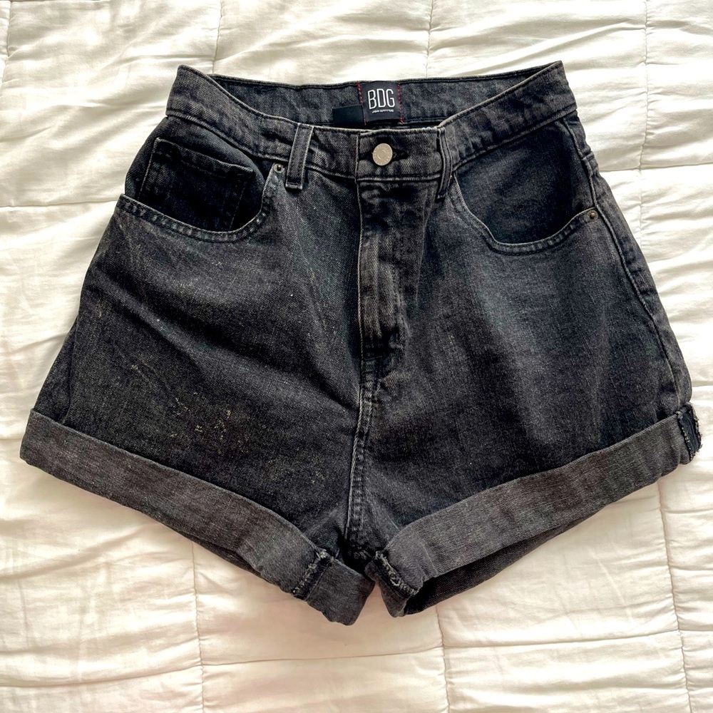 BDG Black Jean Shorts High-Waisted Vintage Style